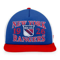 New York Rangers Fanatics Heritage Vintage Foam Front Trucker Snapback Hat - Blue/Red - NHL 200010242