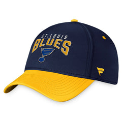 St. Louis Blues Fanatics Fundamental 2-Tone Flex Hat - Navy/Gold - NHL 200010312