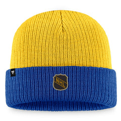 St. Louis Blues Fanatics Heritage Vintage Cuffed Knit Hat - Gold/Blue - NHL 200010519