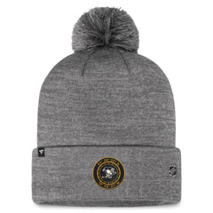 Pittsburgh Penguins Fanatics Authentic Pro Home Ice Cuffed Knit Hat with Pom - Gray - NHL 200011153
