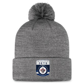 Winnipeg Jets Fanatics Authentic Pro Home Ice Cuffed Knit Hat with Pom - Gray - NHL 200011196