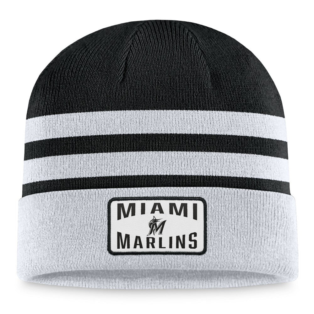 Miami Marlins Fanatics Cuffed Knit Hat - Gray - Fanatics Lifestyle