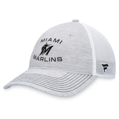 Miami Marlins Fanatics Trucker Adjustable Hat - Gray - Fanatics Sale