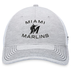 Miami Marlins Fanatics Trucker Adjustable Hat - Gray - Fanatics Sale