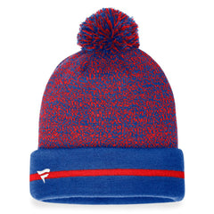 Chicago Cubs Fanatics Space-Dye Cuffed Knit Hat with Pom - Royal/Red - Fanatics Lifestyle