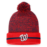 Washington Nationals Fanatics Space-Dye Cuffed Knit Hat with Pom - Red/Navy - Fanatics Online