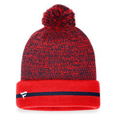 Washington Nationals Fanatics Space-Dye Cuffed Knit Hat with Pom - Red/Navy - Fanatics Online
