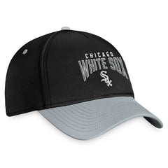 Chicago White Sox Fanatics Stacked Logo Flex Hat - Black/Gray - Fanatics Discount