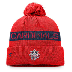 St. Louis Cardinals Fanatics League Logo Cuffed Knit Hat with Pom - Red/Navy - Fanatics Online
