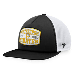 Pittsburgh Pirates Fanatics Foam Front Patch Trucker Snapback Hat - Black - Fanatics on Sale