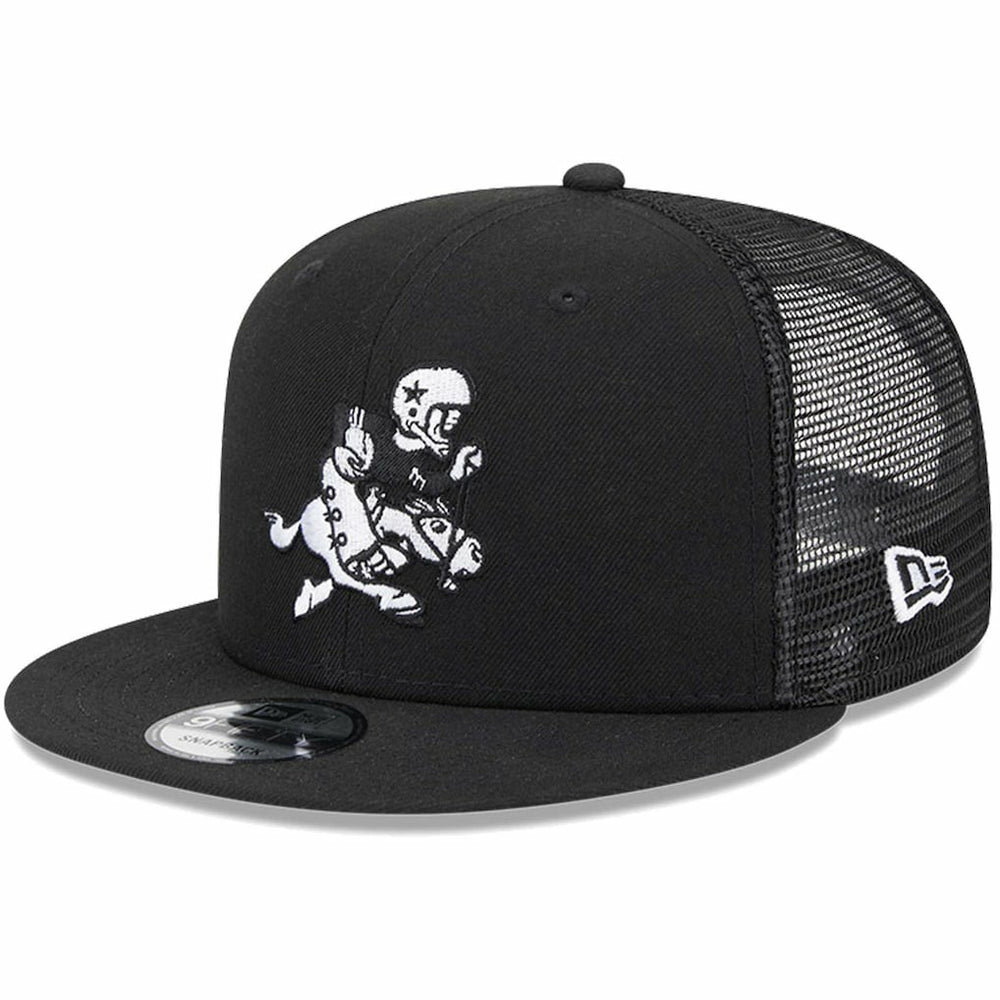 Dallas Cowboys New Era Retro Joe Main Trucker 9FIFTY Snapback Hat Black