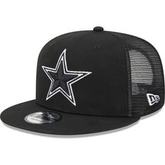 Dallas Cowboys New Era Main Trucker 9FIFTY Snapback Hat Black