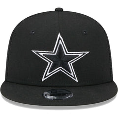 Dallas Cowboys New Era Youth Main B-Dub 9FIFTY Trucker Adjustable Hat Black