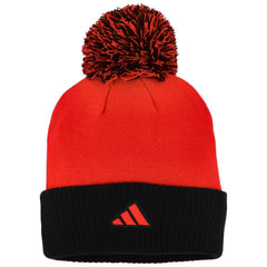 Chicago Blackhawks adidas Women's Laurel Cuffed Knit Hat with Pom - Red - NHL 200012406