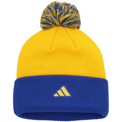 St. Louis Blues adidas Women's Laurel Cuffed Knit Hat with Pom - Gold - NHL 200012416