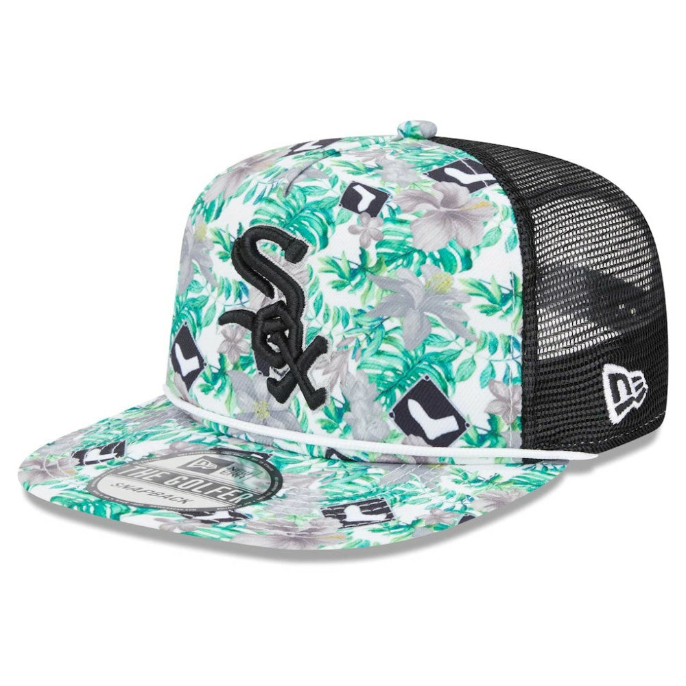 Chicago White Sox New Era Tropic Floral Golfer Lightly Structured Snapback Hat - New Era Discount