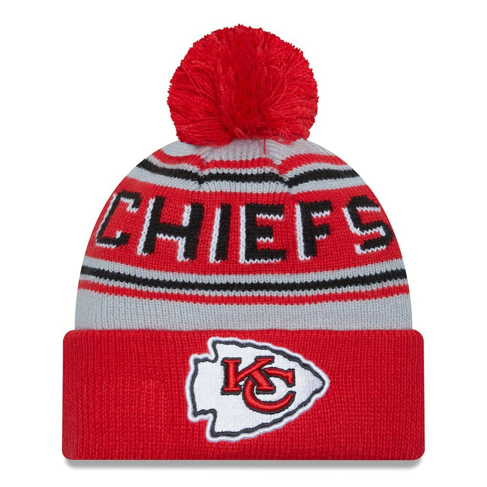 Kansas City Chiefs New Era Main Cuffed Knit Hat with Pom Red