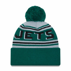 New York Jets New Era Main Cuffed Knit Hat with Pom Green