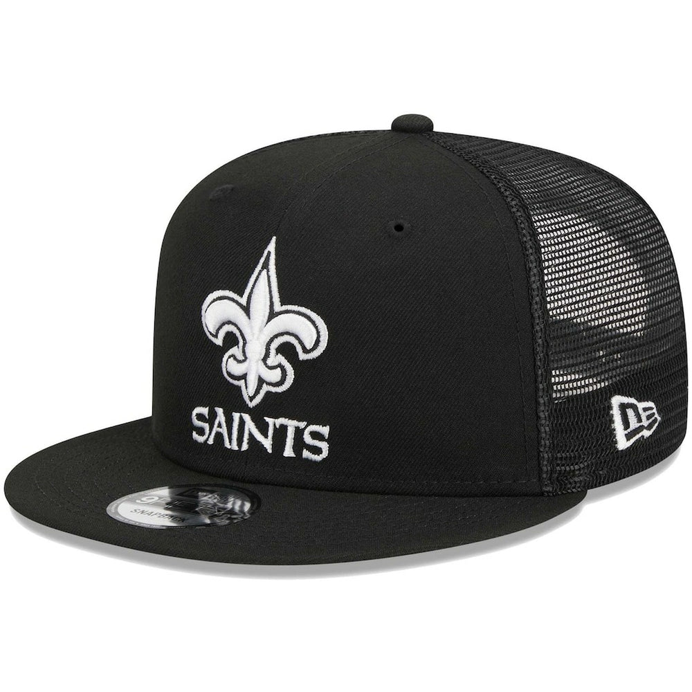 New Orleans Saints New Era Main Trucker 9FIFTY Snapback Hat Black