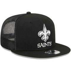 New Orleans Saints New Era Main Trucker 9FIFTY Snapback Hat Black