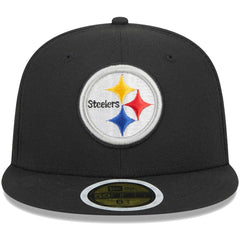 Pittsburgh Steelers New Era Youth Main 59FIFTY Fitted Hat Black