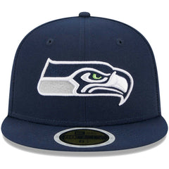 Seattle Seahawks New Era Youth Main 59FIFTY Fitted Hat College Navy
