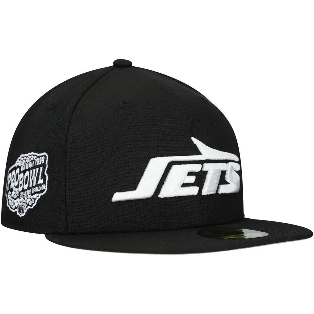 New York Jets New Era Main Patch 59FIFTY Fitted Hat Black