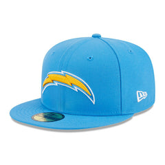 Los Angeles Chargers New Era Main Patch 59FIFTY Fitted Hat Powder Blue