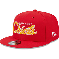 Kansas City Chiefs New Era Main Script 9FIFTY Snapback Hat Red