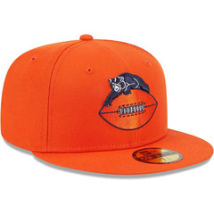 Chicago Bears New Era Throwback Main 59FIFTY Fitted Hat Orange