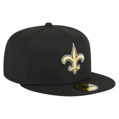 New Orleans Saints New Era Main 59FIFTY Fitted Hat Black