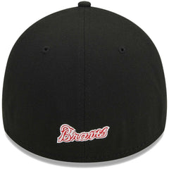 Atlanta Braves New Era Logo 39THIRTY Flex Hat - Black - New Era Online