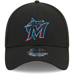 Miami Marlins New Era Logo 39THIRTY Flex Hat - Black - New Era Discount