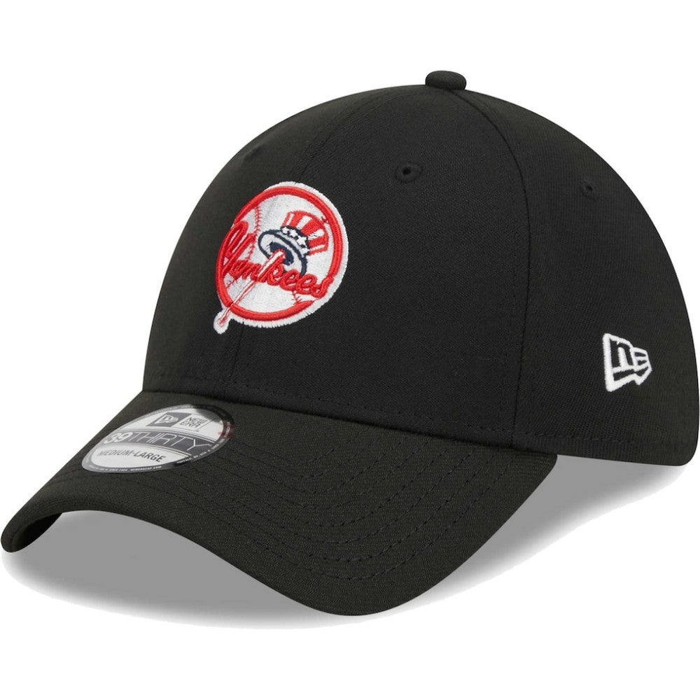 New York Yankees New Era Logo 39THIRTY Flex Hat - Black - New Era Online