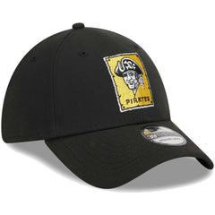 Pittsburgh Pirates New Era Logo 39THIRTY Flex Hat - Black - New Era Online