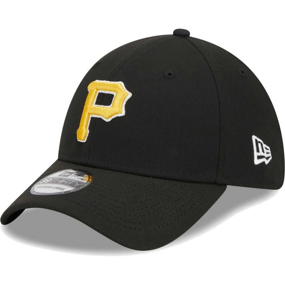 Pittsburgh Pirates New Era Logo 39THIRTY Flex Hat - Black - New Era Online