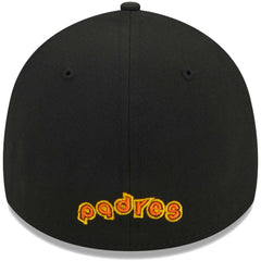 San Diego Padres New Era Logo 39THIRTY Flex Hat - Black - New Era Lifestyle