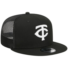 Minnesota Twins New Era Trucker 9FIFTY Snapback Hat - Black - New Era on Sale