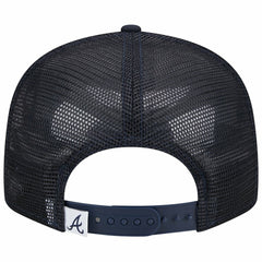 Atlanta Braves New Era Team Color Trucker 9FIFTY Snapback Hat - Navy - New Era Lifestyle