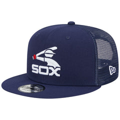 Chicago White Sox New Era Cooperstown Collection Team Color Trucker 9FIFTY Snapback Hat - Navy - New Era Sale