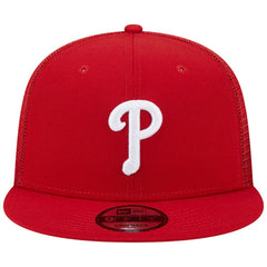 Philadelphia Phillies New Era Team Color Trucker 9FIFTY Snapback Hat - Red - New Era on Sale