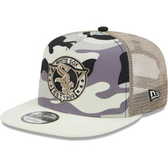 Chicago White Sox New Era Chrome Camo A-Frame 9FIFTY Trucker Snapback Hat - White - New Era Sale