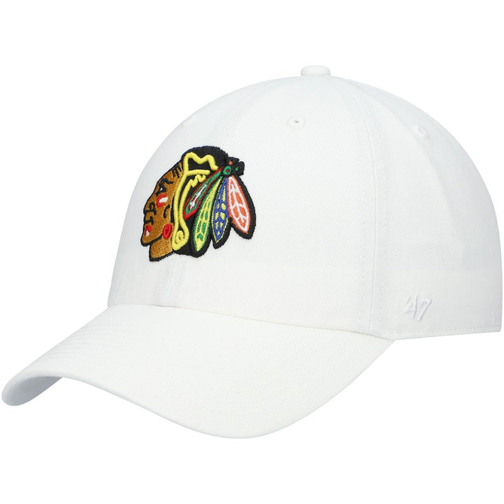 Chicago Blackhawks '47 Team Clean Up Adjustable Hat - White - NHL 200016665