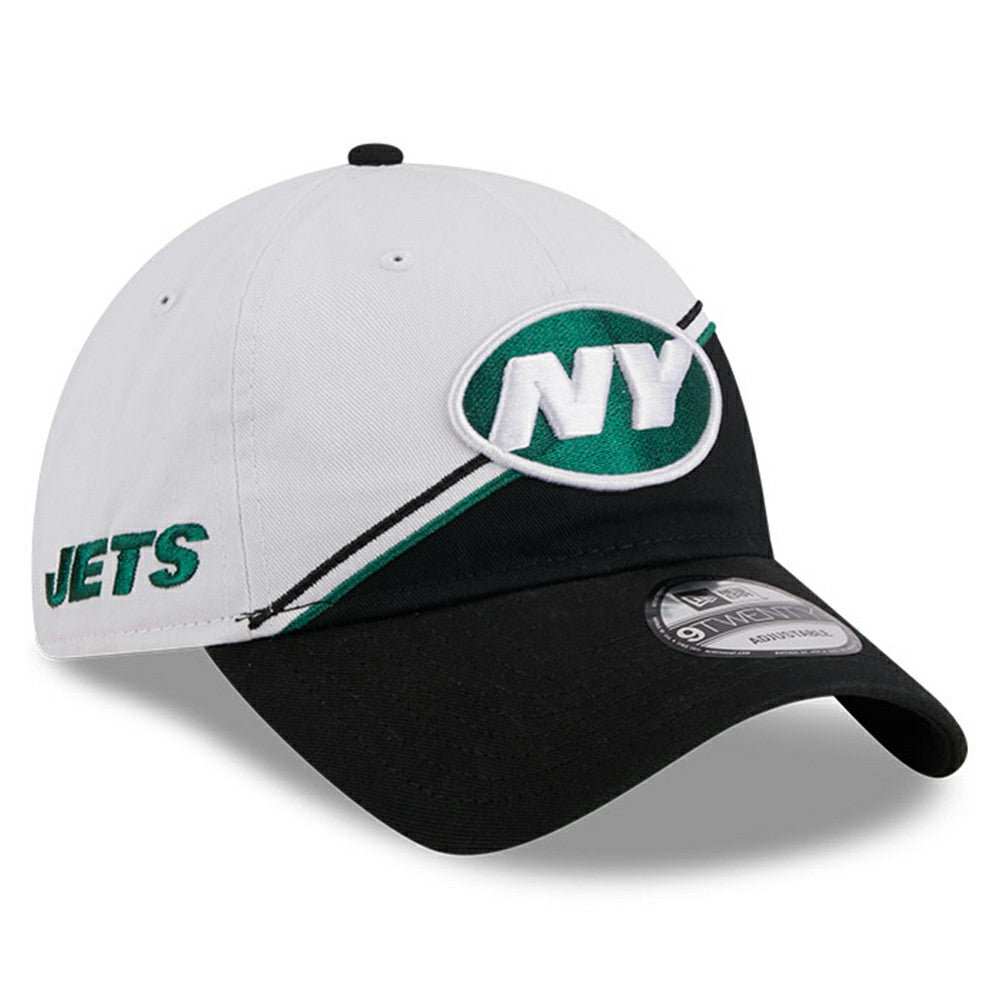 New York Jets New Era 2023 Sideline 9TWENTY Adjustable Hat White/Black