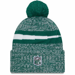 New York Jets New Era 2023 Sideline Cuffed Knit Hat With Pom Green