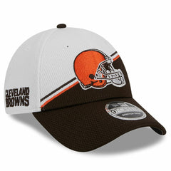 Cleveland Browns New Era 2023 Sideline 9FORTY Adjustable Hat White/Brown