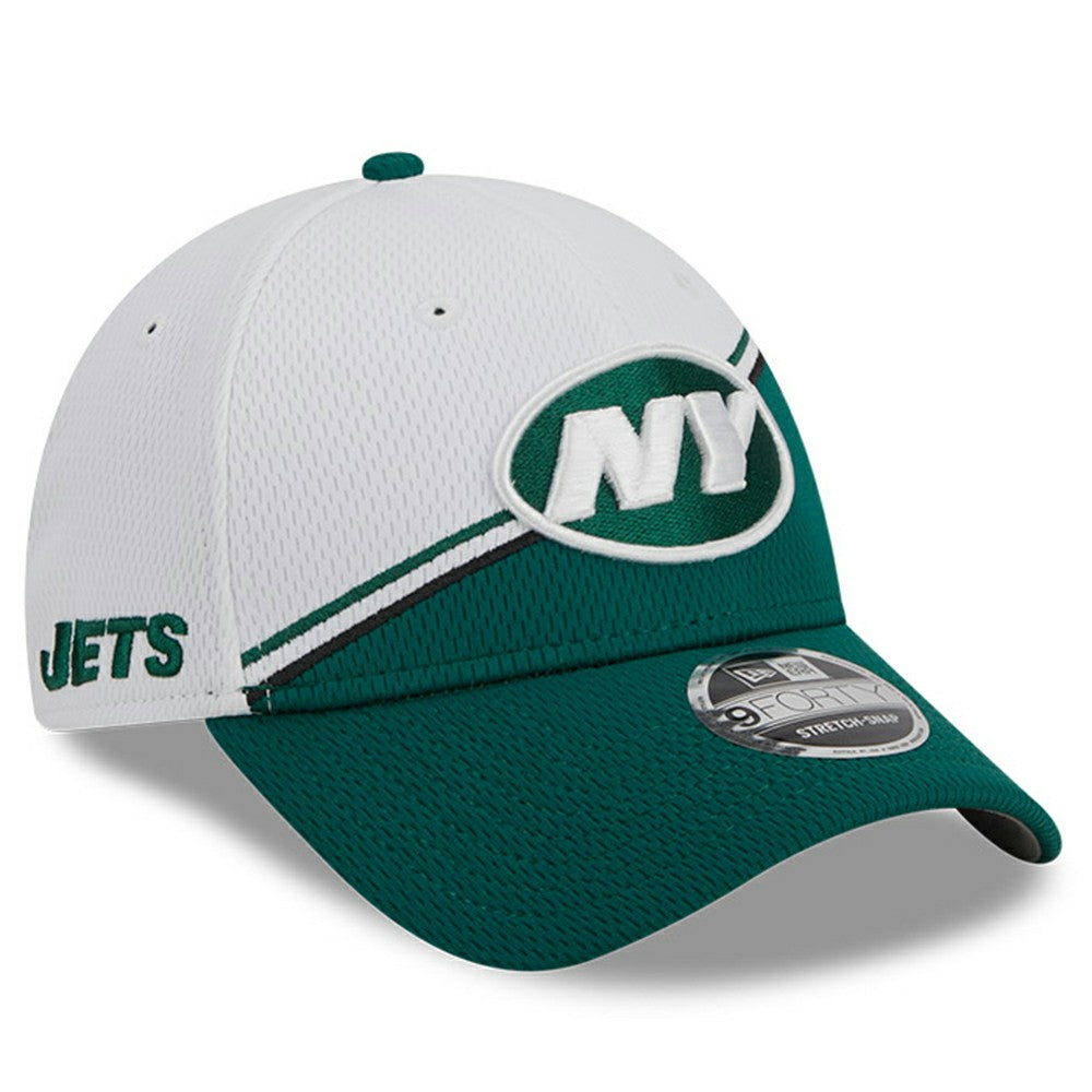 New York Jets New Era 2023 Sideline 9FORTY Adjustable Hat White/Green