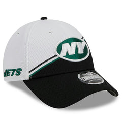 New York Jets New Era 2023 Sideline 9FORTY Adjustable Hat White/Black