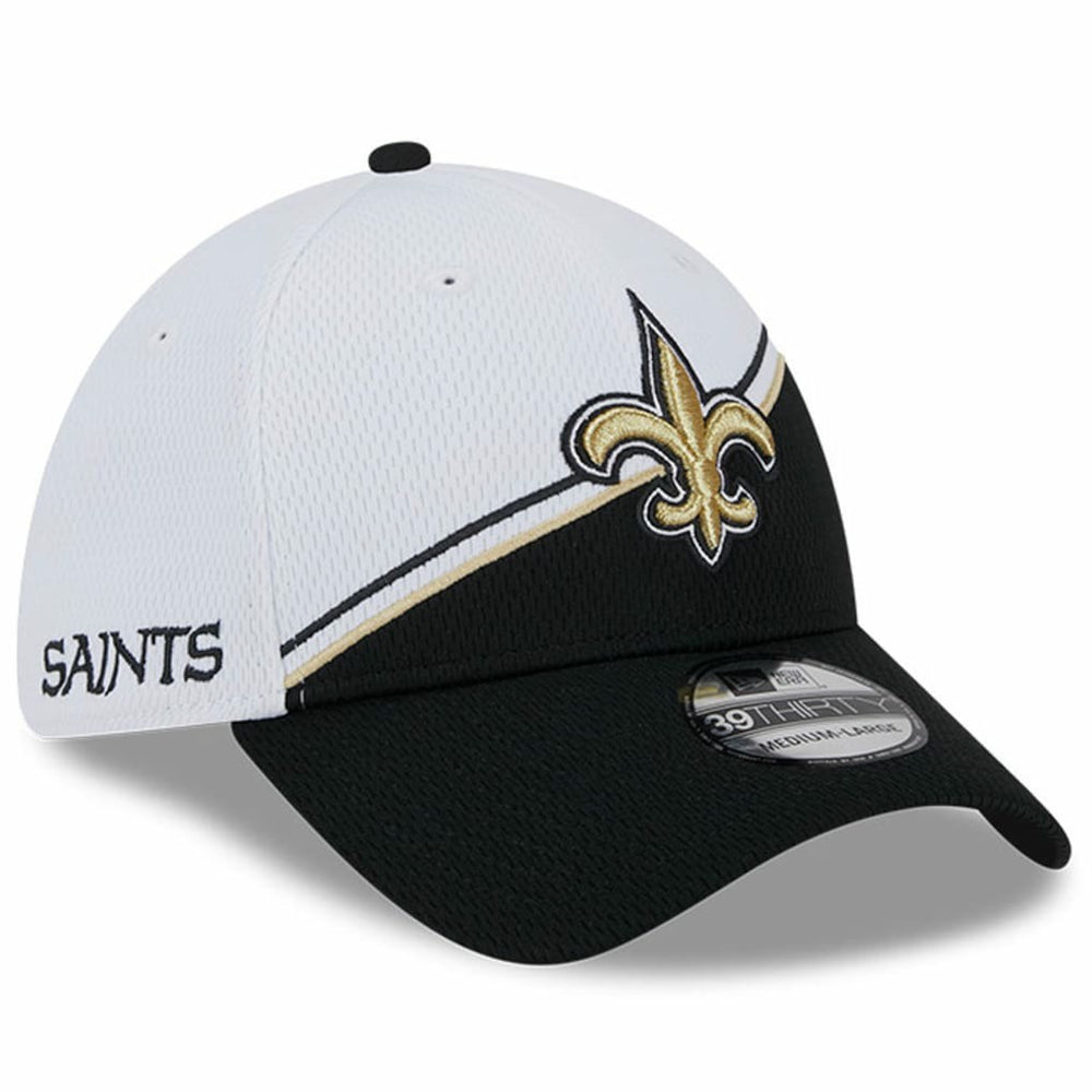 New Orleans Saints New Era 2023 Sideline 39THIRTY Flex Hat White/Black
