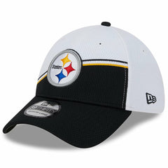 Pittsburgh Steelers New Era 2023 Sideline 39THIRTY Flex Hat White/Black